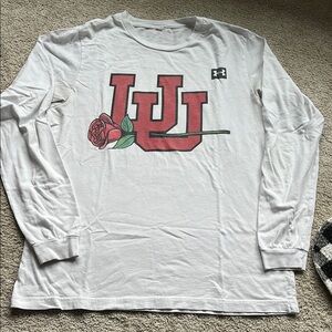 Under Armour White Long Sleeve Utah Utes Rose Bowl Shirt